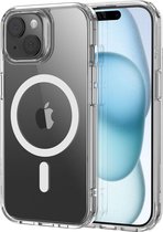 Geschikt voor iPhone 15 Plus Hoesje Transparant Magnetisch backcover / Draadloos Opladen & Magneetfunctie case