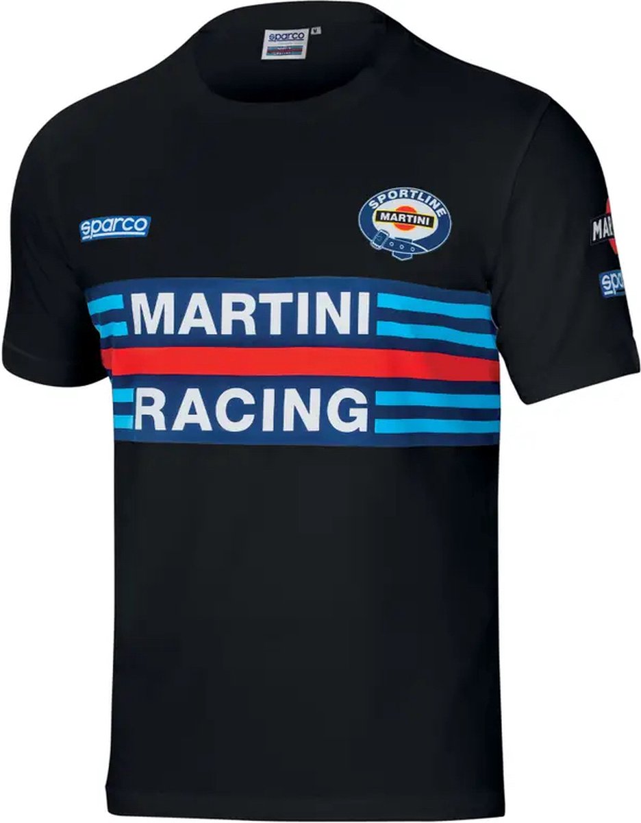 Sparco T-Shirt Martini Racing - Zwart - Race t-shirt Martini Racing maat L