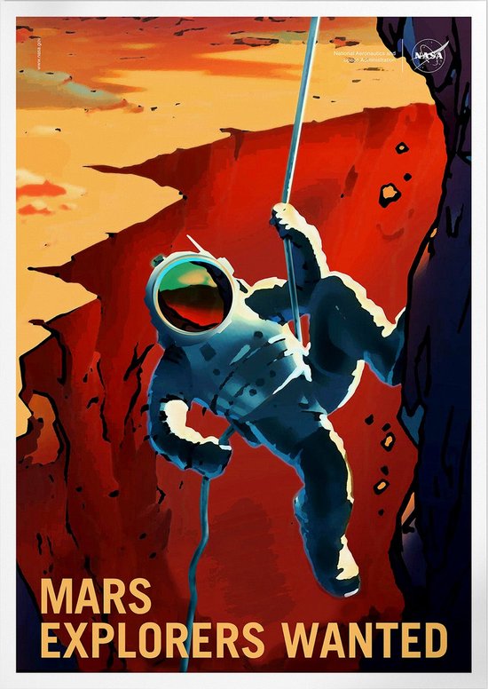 Explorateurs de Mars recherchés | Espace, astronomie et Voyage spatial Poster | B2 : 50x70 cm