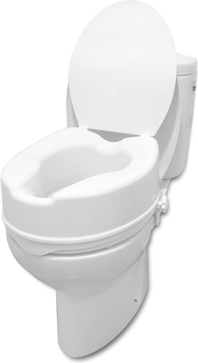 OasisSpace Siège de toilette surélevé autonome de 136 kg - Chaise percée surélevée et cadre de