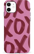 xoxo Wildhearts Can't Talk Now Pink - Single Layer - Roze hoesje geschikt voor iPhone 11 hoesje - Hardcase shockproof hoesje - Beschermhoesje roze geschikt voor iPhone 11 - Roze