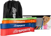 ScSPORTS® - Fitnessbanden Set - Set van 4 Weerstandsbanden - Veelzijdige krachttraining set - Duurzaam latex - Inclusief Opbergtas