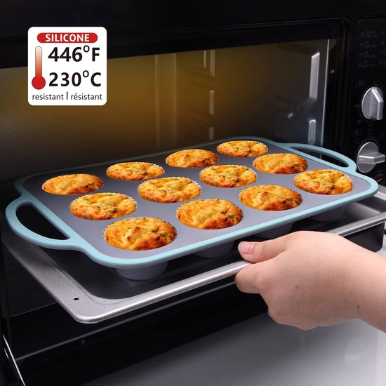 Moule en silicone pour 4 muffins | Bleu