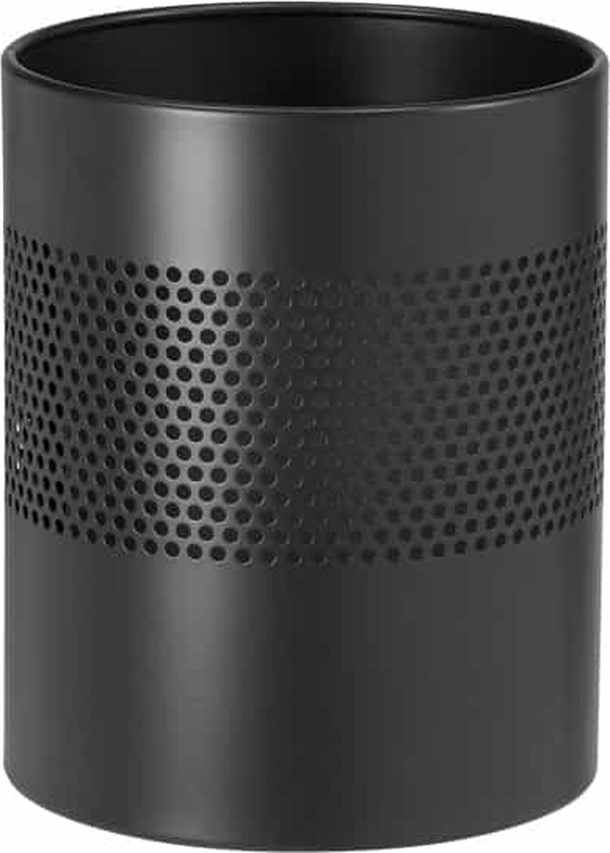 Metalen afvalbak 15 liter geperforeerd Wit