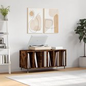 The Living Store Klassieke Platenkast - 100 x 38 x 48 cm - Gerookt Eiken - Duurzaam materiaal