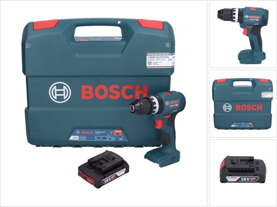 Bosch Professional Perceuse-visseuse percussion sans fil GSB 18V batterie  incl.