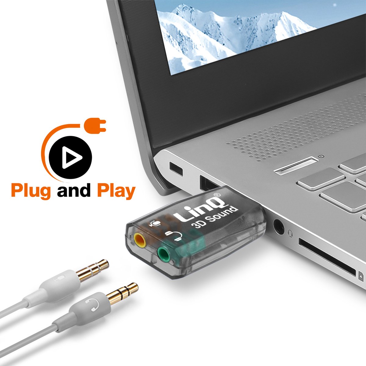 Adaptateur Audio USB-C vers Double Jack 3.5mm Femelle Casques LinQ -  Cdiscount Informatique