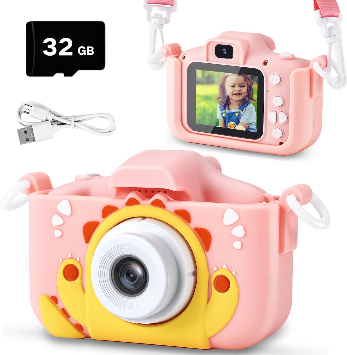 Appareil Photo pour Enfants, 2.0 Pouces Enfant Appareil Photo Numérique,  Appareil Photo Numerique Jouet pour Enfant Cadeau Jouet avec 32G  Carte/1080P HD/Coque en Silicone Résistant aux Chocs Rose : : Jeux  et