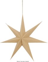 Balivie - Etoile de Noël - Décoration de Noël - Cintre étoile papier - 59x59x11cm - Naturel
