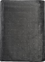 Mistral Home - PLAID - flannel embossed - 150x200 cm - geometrisch - grijs