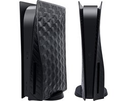 Equivera Faceplates Geschikt voor Playstation 5 Disk Edition - Console Skin Cover - Premium Faceplate - Cover Plate - Plates - Game Accessoires voor Geschikt voor PS5 - Hive Black