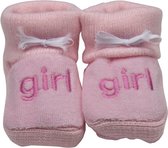 Girl Roze Slofjes Met Strik | Katoen Baby Slofjes | Kraamcadeau | Cadeau Zwangerschap | Newborn Gift | pasgeboren baby