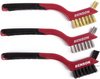 Benson Veelzijdige staalborstelset - nylon, rvs en messing - 3-delig - 18 cm - soft grip