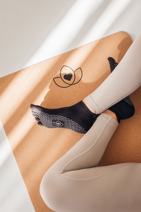 Yoga sokken antislip zwart - Lotus van Merkloos — afbeelding 4