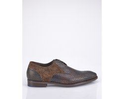 Floris van Bommel Veterschoenen Heren / Schoenen - Leer   - SFM-30161 - Bruin combi - Maat 41