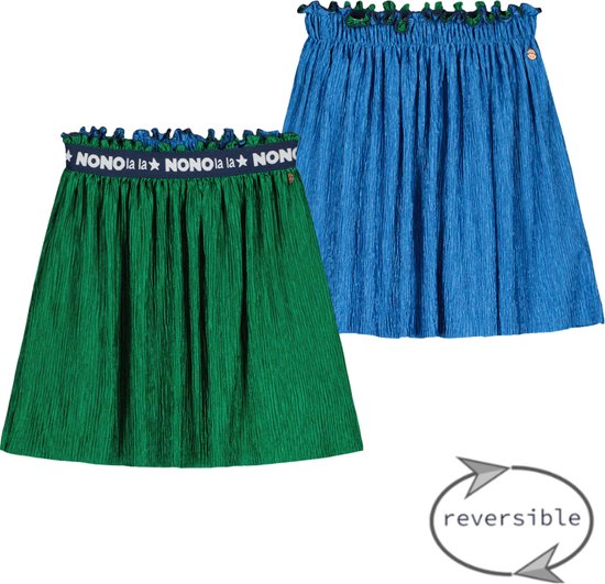 Meisjes rok reversibel plissee - Nele - Screen groen