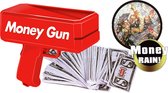 Jollity Works - Money Gun - Geldpistool - Moneygun - Cash Pistol - Milionaire Gun - Schieten met Geld - Geldregen - Inclusief 100 Briefjes Imitatie Geld