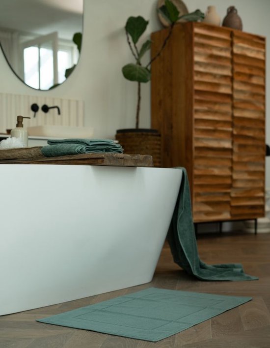 Tiseco Home Studio - Badmat DELUX - SET/2 - 100% katoen - 750 g/m² - superzacht en zeer absorberend - Rechthoek - 50x80 cm - Turkoois