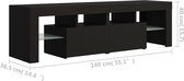 vidaXL-Tv-meubel-met-LED-verlichting-140x36,5x40-cm-zwart