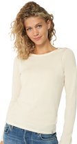 DANISH ENDURANCE Thermo Shirt met Lange Mouwen voor Dames - van Merino Wol - Gebroken Wit - S