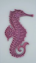 Handgemaakte duurzame 3D-gelaagd Zeepaardje Fuchsia-Roze