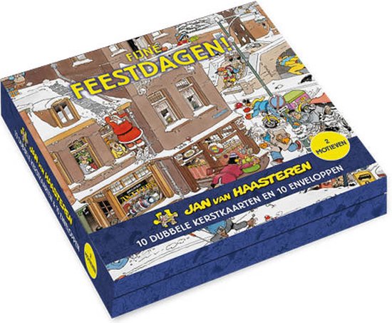 Cartes - Noël - Jan van Haasteren - Décoration du sapin/Chutes du Père Noël - 10 pcs.