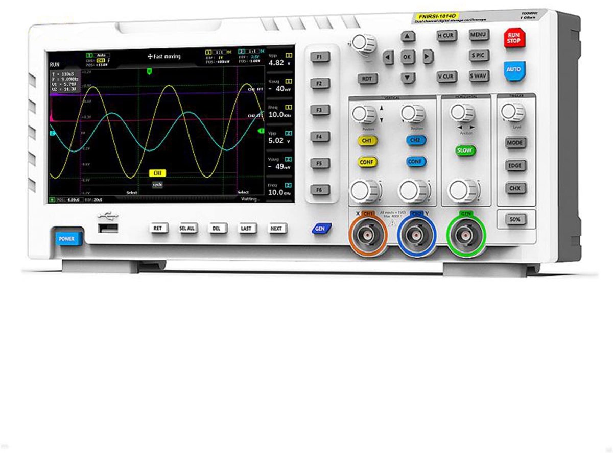 SPHProducts - Digitaal oscilloscoop - 100MHz - USB-interface - LCD-scherm - Signaalgenerator - 2 kanalen - Geschikt voor lab- en hobbygebruik - 34 x 1