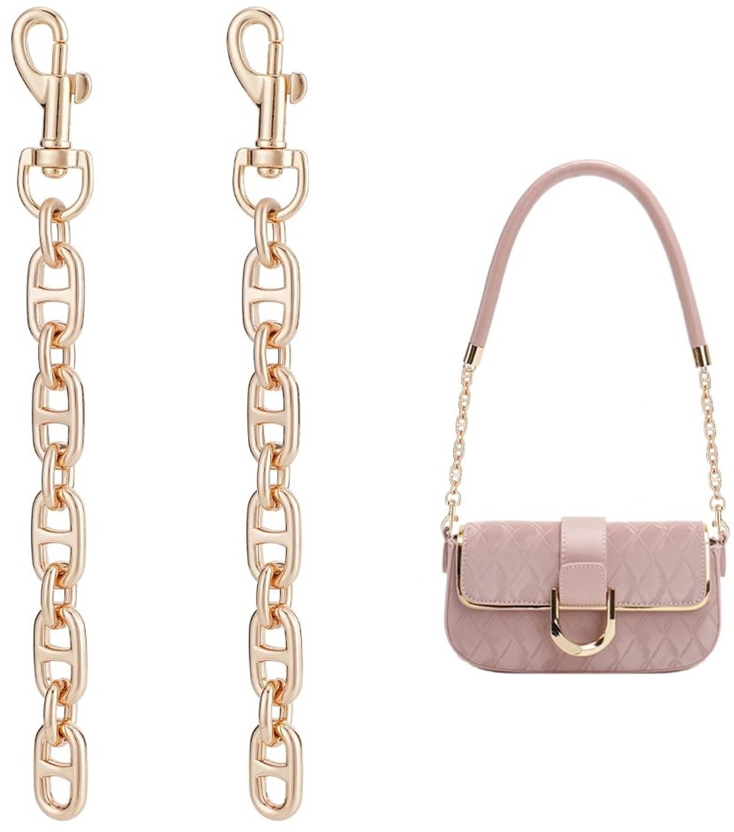 ONF3 - Legering Tas Extender Ketting - Draaibare Snap Haak - Licht Goud - Purse Strap Extenders - Tas Accessoires - Geschikt voor Crossbody Tas ...