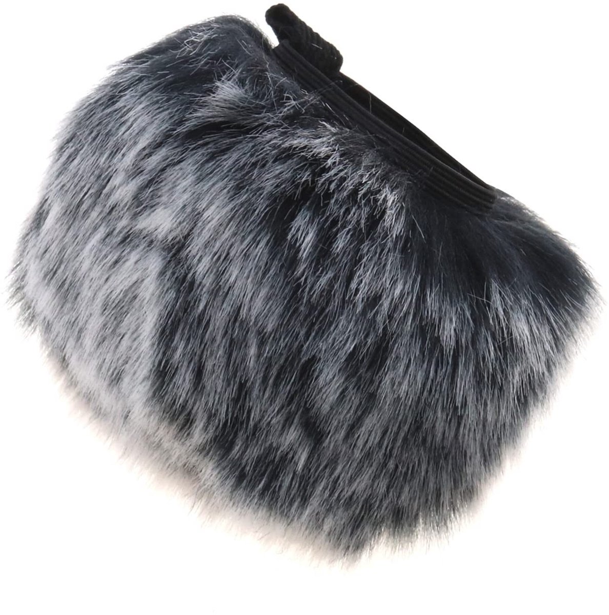 Store_7 - Furry Recorder Voorruit Muff - Windmof - Zwart/Wit - Harige Microfoon Voorruit - Draagbare Recorder Accessoire - 10x7cm