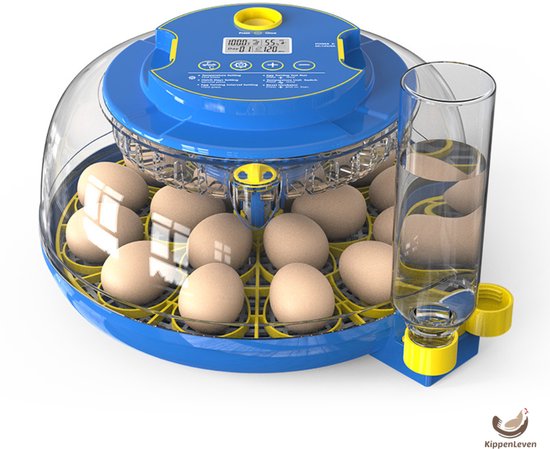 WONEGG M18H – Broedmachine – Automatisch Keer- en Stopsysteem + LED Schouwlamp – Geschikt voor 18 eieren – Digitaal Temperatuur & Vochtigheid Display – Stil, energiezuinig & eenvoudig in gebruik