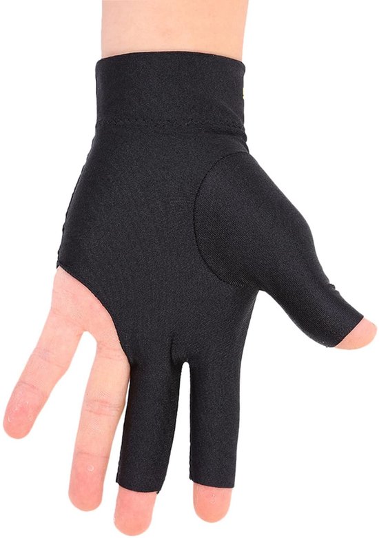Allecto - Snooker Biljart Drievingerhandschoen - Linkerhand - Soepelere Slag - Open Spandex - Pool Keu Handschoen Accessoire - Geschikt voor Snooker van Allecto — afbeelding 5