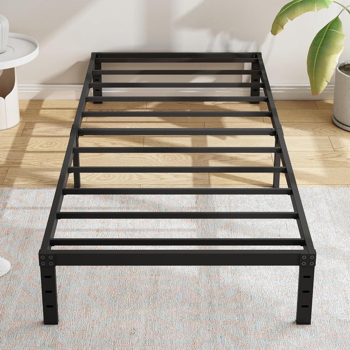 Metalen Bedframe - Stevig Onderstel - Geluidsvrij Slapen - Ruime Opbergruimte - Twin XL 37.5 inch - Zwart