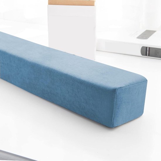 Kussen voor Bed - Spleetvuller Hoofdeinde - Comfortabel Slapen - Afneembare Hoes - 120x10x20cm - Blauw