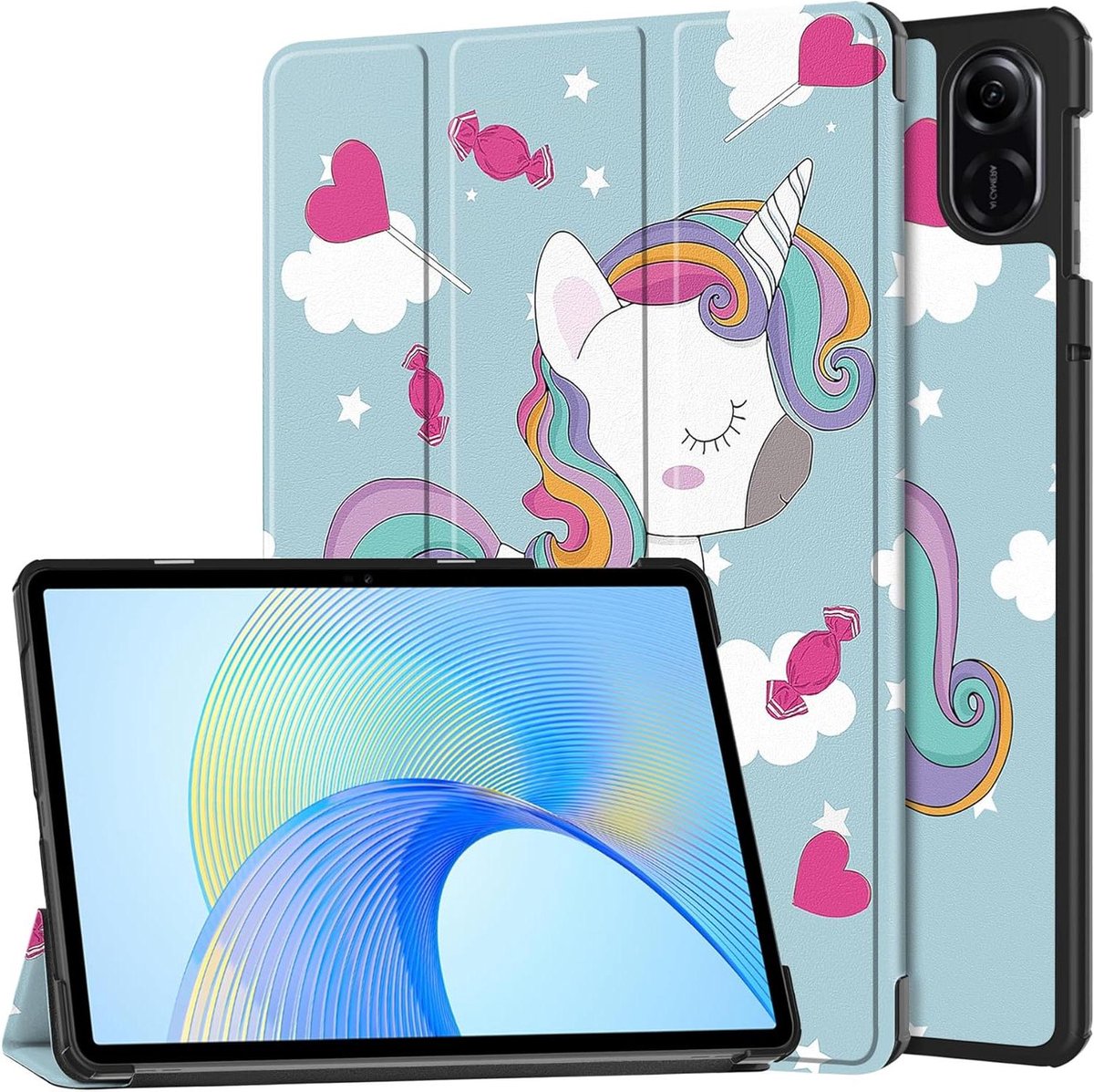 Tablethoes - Beschermhoes Folio - Tablet Beschermen - Ingebouwde Standaard - 115 Inch - Paard