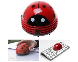 Handstofzuiger - Lieveheersbeestje - Rood - 10,5*8,5*6 cm - ABS-materiaal - Draagbaar en zeer efficiënt