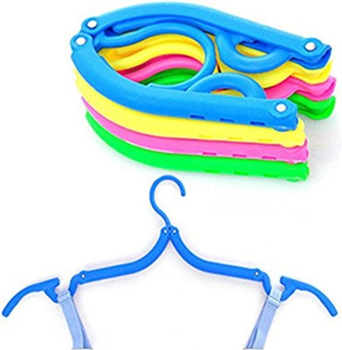 Kleding Hangers - Vouwhangers Jas - Draagbaar Opbergen - Inklapbaar Ontwerp - 10 Stuks - Grijs