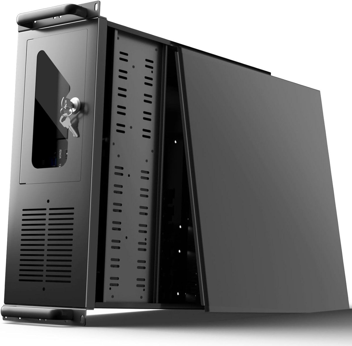 Server Behuizing - Rackmount Case - Data Opslag - 12 Harde Schijf Bays - 4U Hoogte - Zwart