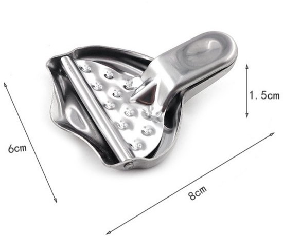 2 stuks - Citroenpers - Citroenpers met clip - voor citrusvruchten - voor het persen van sinaasappel- en citroensap - zilver - 8×6×1.5cm — afbeelding 2