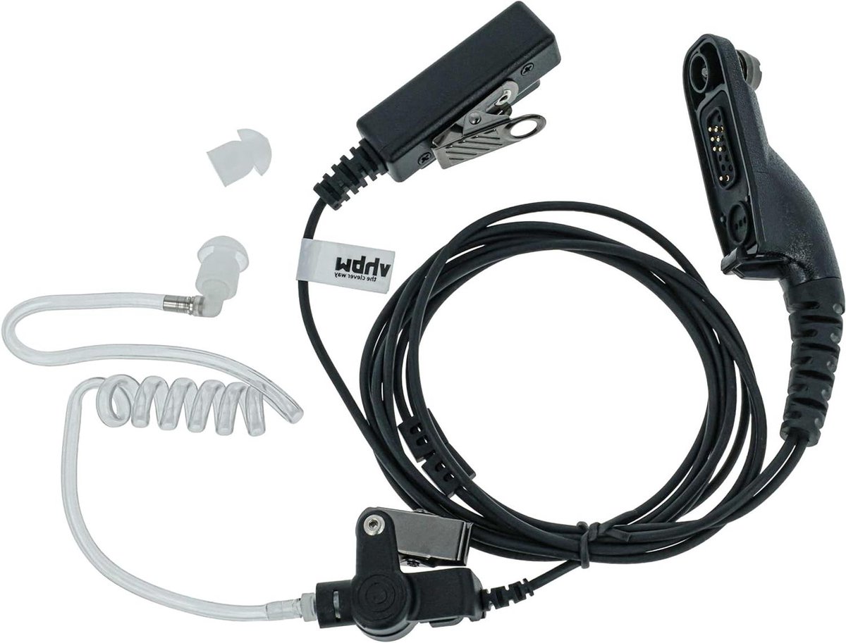 Headset met microfoon - Communicatie headset - Veilig communiceren - Transparante geluidsslang - 135 x 12 x 3 cm