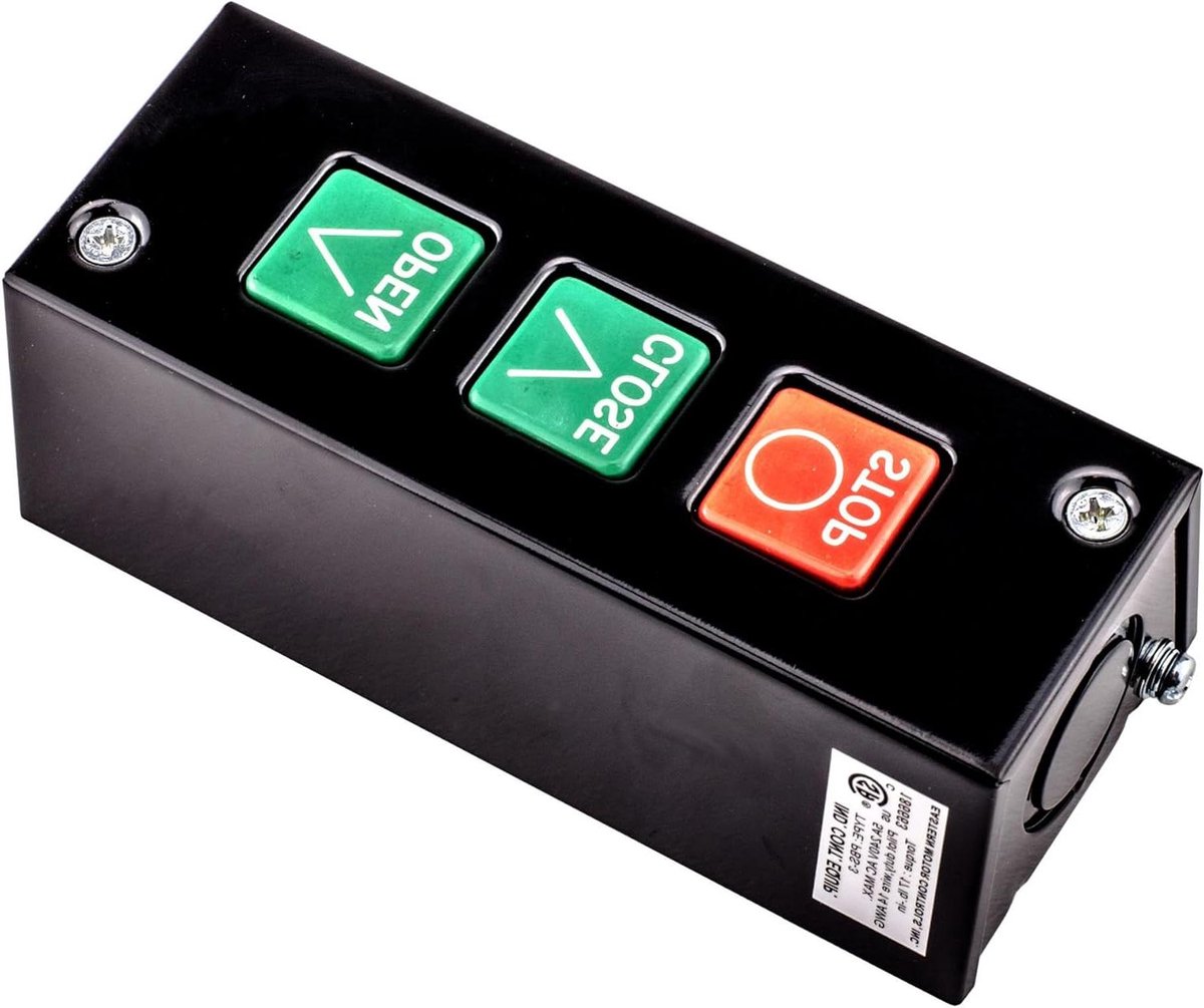 Garagedeur Bedieningspaneel - Drukknop Station - Garagedeur Openen - Universele Compatibiliteit - 14cm Hoog - Zwart