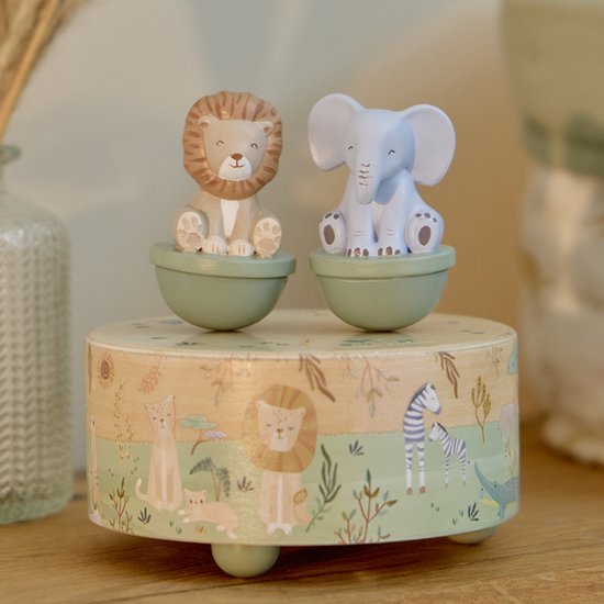 Little Dutch Muziekdoosje met dieren FSC - Safari Friends van Little Dutch — afbeelding 4