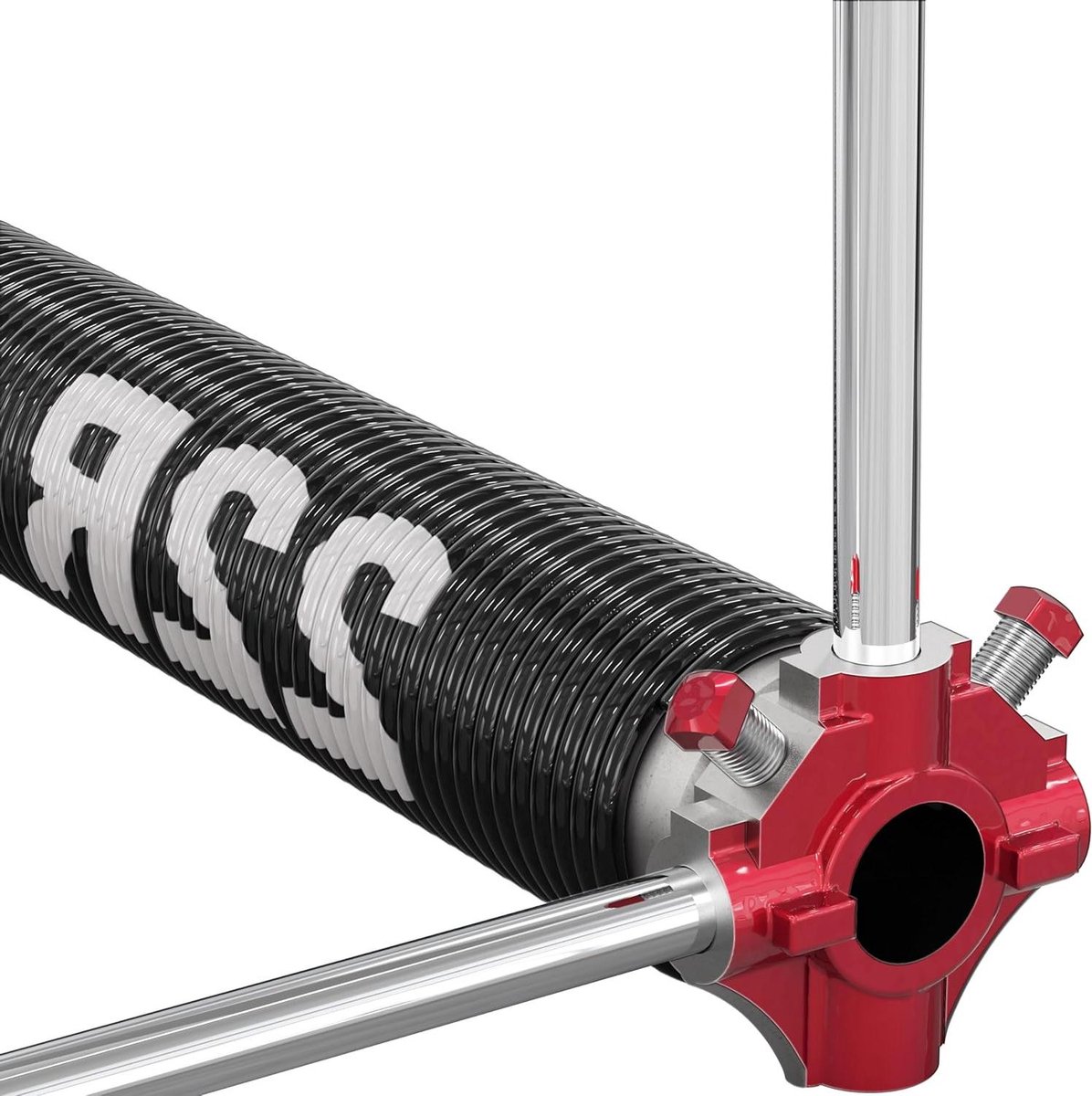 Garagedeur Torsieveer - Vervangingsveer Deur - Garagedeur Reparatie - Rechtsgewonden Linkerkant - 22 Inch Lengte - Rode Kegel