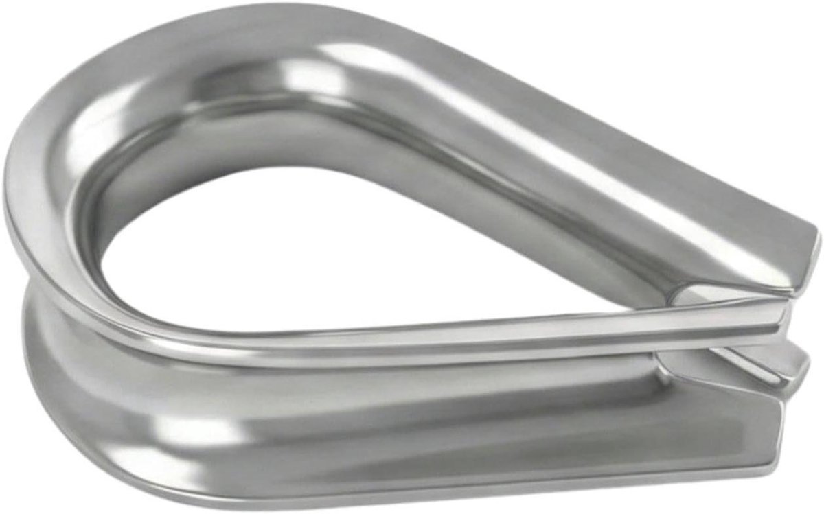 Staalkabel Vingerhoed - Touw Beschermer - Touw Bevestigen - Roestvrij Staal V2A - 10mm Diameter - Zilverkleurig