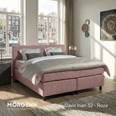 Anno 1588 - Boxspring Amsterdam - Pocketvering - Oud Roze - 180x220 cm - Inclusief Dekbed en Kussens