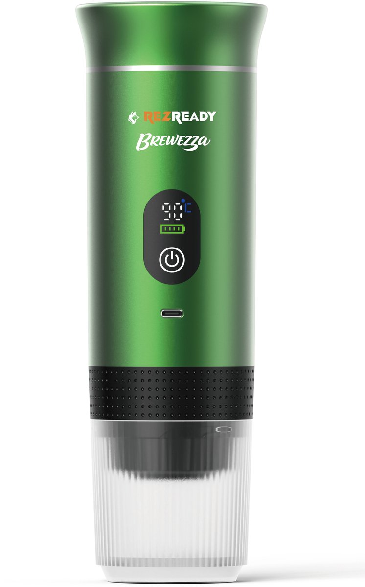 Brewezza Portable Koffiezetapparaat – Compact & Lichtgewicht – USB Oplaadbaar – Ideaal voor Reizen & Outdoor