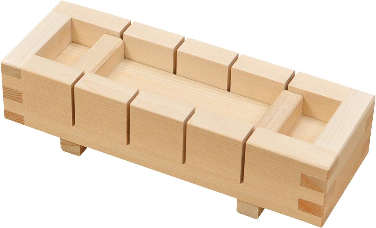 Japanse Sushi-persvorm (Oshizushi), voor 5 plakken (8,3 × 3 inch)