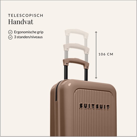 SUITSUIT Handbagage Koffer 55x35x20 cm - Koffer - Trolley Handbagage - TSA Slot - Reiskoffer - 27L - Caretta - Ginger Snap