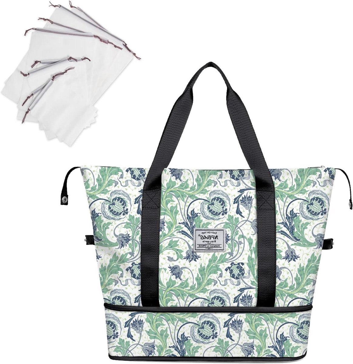 Reistas Duffle Bag - Weekender Tas - Weekend Trip - Multifunctioneel - 57 x 20 x 32 cm - Bloemenprint