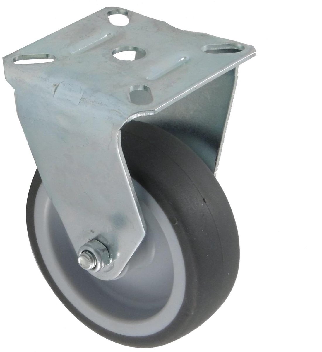 Apparaatwielen Rubber Grijs - Transportwiel Zwenkwiel - Meubels Verplaatsen - Spoorloos Loopvlak Dubbele Lagers - 75 mm Wiel Diameter - Grijs