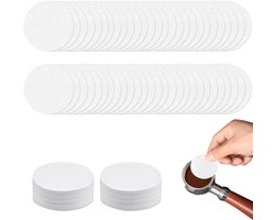 200 Stukken Ronde Koffiefilterpapier - 58 mm Espresso Papierfilter - Compatibel met Diverse Koffietubes - Wit Koffiefilterpapier